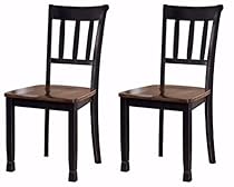 Ashley Furniture Signature Design - Owingsville Dining Room Side Chair - Latter Back - Set of 2 - Black-Brown