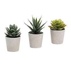 Artificial Succulents Set of 3 Mini Realistic Fake