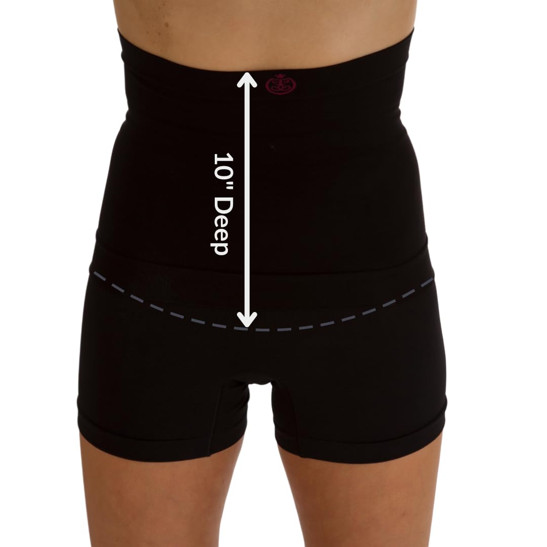 Comfizz 10" Waistband with Silicone Grip | Unisex Belt for Stoma | Bag Cover | Hernia & Kidney Aid | Post-Surgery (Black, S/M)