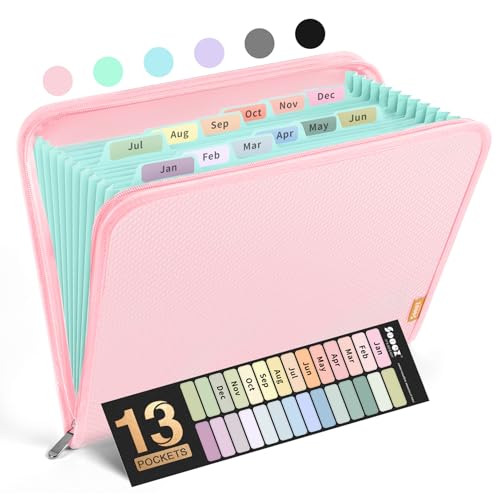 Sooez 13 Pocket Accordion File Organizer