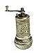 Turkish Handmade Brass Salt Pepper Spice Grinder Mill Set - ISO 9001 Certified - 4'' Antique Silver