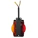 Partsam LED Trailer Fender Lights, Dual Face LED Marker Clearance Lights Assembly, Pre-wired dual light, Amber and Red, fender-mount bracket, Left Part(2Pack)