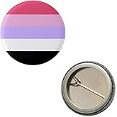Reciprosexual with Purple Pride Flag Pin 1” Round Circle Shape Metal Button Pin Badge Pinback 1 inch Pin 25 mm 2.5 cm