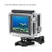 Standard Protective Waterproof Dive Housing Case for GoPro Hero 4, 3+, and 3 Camera and BacPac Backdoor for Extended LCD Screen or Expansion Battery - Up to 40 Meters Underwater - Transparent Clear