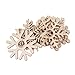 TINKSKY Christmas Tree Ornaments Wooden Hanging Snowflake Xmas Decorations, Pack of 10