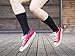 Loose Fit Stays Up Men's and Women's Casual Crew Socks (Pack of 3) Made in USA Cushioned Sole (Medium, Black)