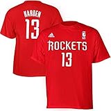 Houston Rockets James Harden Red Name and Number T-Shirt