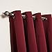 Best Home Fashion Thermal Insulated Blackout Curtains - Antique Bronze Grommet Top - Burgundy - 52