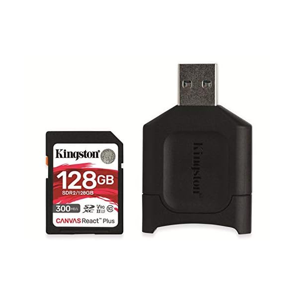 Kingston MLPR2/128GB SD Karten Kartenlesegeräte ( 128GB SDXC React Plus SDR2 MLP Kartenlesegerät für SD ), SD Card