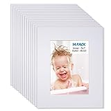 Egofine 8x10 White Picture Mats Pack of 14, Frame