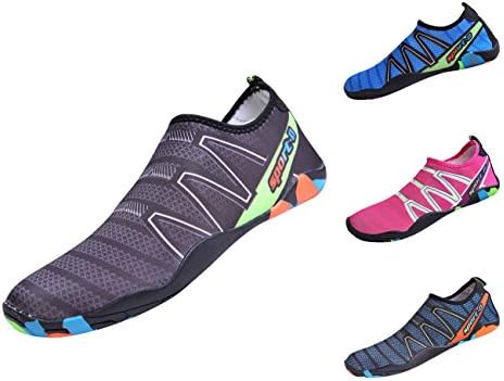 Sen YR Men Women Breathable Slip on Water Shoes for Yoga Lake Beach (9.96" (253mm) Tag 7.5 US = EU/FR 40, Black)