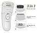 3-IN-1 Electronic Epilator Callus Remover Shaver Multi-function for Leg Body and Foot Skin Beauty Care for Silky Smooth Touching Feeling with 2 Speed Setting