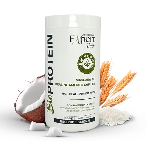 Expert Hair Bio Protein Hair Smoothing Treatment - Formaldehyde-Free Straightening, Anti-Frizz Keratin with Organic Keratin for Sleek , 1kg