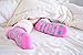 Pudus Heart Pink Cozy Winter Slipper Socks for Women and Men with Non-Slip Grippers and Faux Fur Sherpa Fleece - Adult Regular Fuzzy Socks