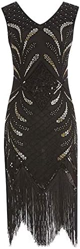 2019 Women's 1920s Dress Sequin Art Deco Flapper Evening Party Dress by CieKen