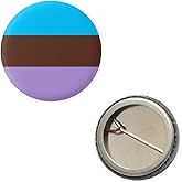 Androsexual Pride Flag Pin 1” Round Circle Shape Metal Button Pin Badge Pinback 1 inch Pin 25 mm 2.5 cm