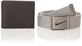 Nike Men's Web Belt/Wallet Combo, Black/Grey