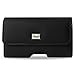 Reiko Leather Horizontal Carrying Pouch/Case for Samsung Galaxy S4 - Retail Packaging - Black