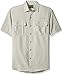 G.H. Bass & Co. Men's Explorer Point Collar Short Sleeve Fishing Shirt, Storm Grey, X-Large