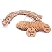 Pixnor 100pcs Thank You Wedding Party Favor Scalloped Round Brown Kraft Paper Tag