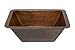 Premier Copper Products LRECDB 17-Inch Rectangle Hammered Copper Bathroom Sink, Oil Rubbed Bronze