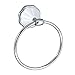 MODONA Circle Towel Ring - White Porcelain & Polished Chrome - Flora Series - 5 Year Warrantee