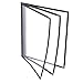 Professional 30 Non-Toxic PVC Cafe Restaurant Menu Covers 8.5x11 Black Book Style Cafe 3 Page 6 View