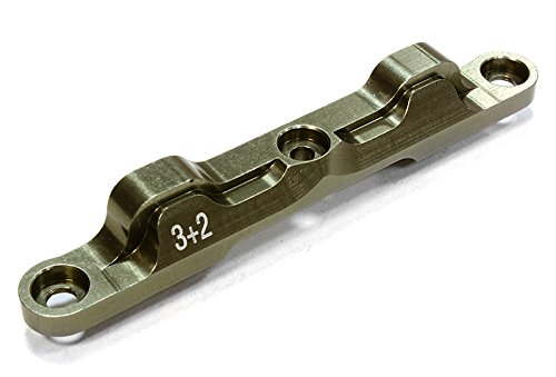 Integy Hobby RC Model C25955GREY Billet Machined 3+2 Rear Arm Mount for Associated RC10B5 Buggy