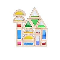 TickiT Sensory Blocks - Set of 16 - Colorful Montessori Stacking Blocks - First Construction Set for Toddlers - 18M+