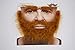 Mustaches Self Adhesive Traper Fake Mustache Beard and Eyebrows, Novelty, Realistic False Facial Hair, Costume Accessory for Adults, Ginger Color