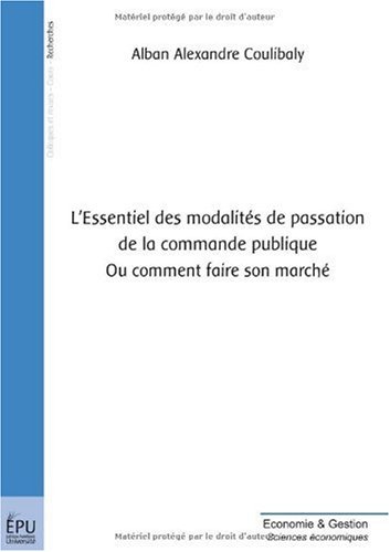 L' essentiel des modalités de passation de la commande publique