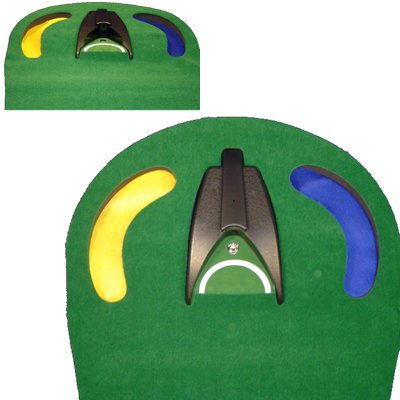 Confidence Golf AUTOMATIC RETURN Putting Mat with hazard