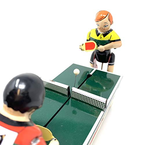 Off the Wall Toys Vintage Windup Ping Pong Match Souvenir Clockwork Collectable Tinplate Toy