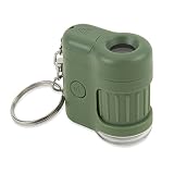 Carson MicroMini 20x LED Lighted Pocket Microscope with Built-in UV and LED Flashlight - Green