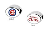 Chicago Cubs 2-Sided Bead Fits Most Bracelet Lines Including Pandora, Chamilia, Troll, Biagi, Zable, Kera, Personality, Reflections, Silverado and More Charm Bead Fits Pandora Style Bracelets