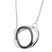 Silpada 'All-Around Chic' Double Circle Necklace in Two-Tone Sterling Silver