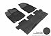 3D MAXpider Complete Set Custom Fit All-Weather Floor Mat for Select Nissan Pathfinder Models - Kagu Rubber (Black)