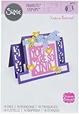 Sizzix 660718 Framelits Die Set Card, Kind Sentiments Step-Ups, 16/Pack