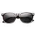 zeroUV Classic Eyewear 80's Retro Large Horn Rimmed Style Sunglasses (Tortoise/Smoke)