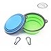 Glendan Large Size Collapsible Dog Bowl, Silicone Pet Travel Bowl for Dog Cat Food & Water, Foldable Expandable Cup Dish for Pet Cat Food Water Feeding Portable Travel Bowl Free Carabiner(L)
