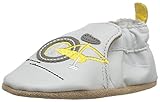 Robeez Boys' Puppy Love Crib Shoe, Bike Ride Grey, 6-12 Months M US Infant