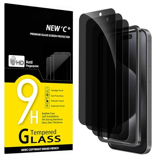NEW'C Kit de 3, Verre Trempé Anti-Espion pour iPhone 15 Pro... en promo sur Amazon