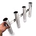 4 Tubes Links Fishing Rod Holders Rack Rests,Rod Rack Pod Polished Stainless Steel Wall Mounted Fishing Rod Holders for Boat Marine Sporting