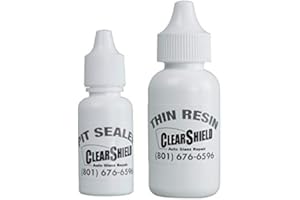 Clearshield Windshield Repair Resin - Auto Glass Repair Resin - Resin for Glass Scratch Repair - 2-in-1 Thin Resin and Pit Sealer