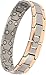 Smarter LifeStyle Extra Strength Titanium Magnetic Bracelet for Men - Adjustable Bracelet Length with Sizing Tool for Perfect Fit, Mens Bracelet (Silver and Rose Gold)