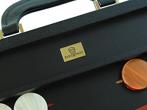 Backgammon Attache 23" - Genuine Leather - Double-Grip Handle