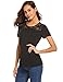 SUNAELIA Women T-Shirts Cotton Tee Basic Short Sleeve Loose Casual Shirt Fitting Tunic Tops