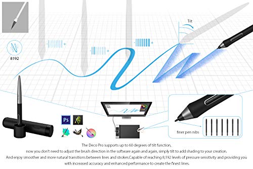XPPen Deco Pro Medium Graphics Drawing Tablet Ultrathin Digital Pen ...