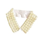 LANGUGU Vintage Faux Pearls Layers Bib Stand Collar Detachable Blouse Fake Collar Necklace Choker Cloth Accessory