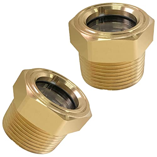 1" Npt Male Air Compressor Oil Level Sight Glass Hex Head Heavy Duty